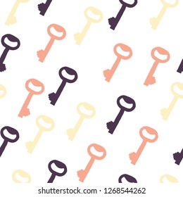 Key seamless pattern. For fabric,paper,wrap,t-shirt,textile, poster, card, scrapbooking, birthday and party invitation, wallpaper or background.