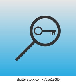 key search. icon for computer.