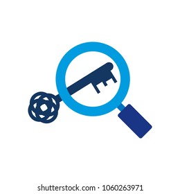 Key Search Logo Icon Design