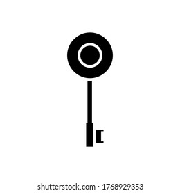 Key, security with glyph style vector for your web design