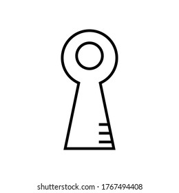 Key, security with outline style vector for your web design