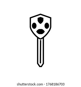 Key, security with outline style vector for your web design