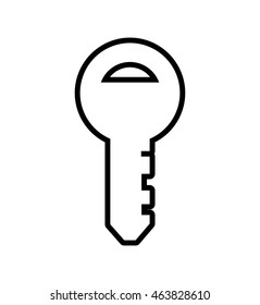 Key security system protection icon. Isolated and flat illustration. Vector graphic