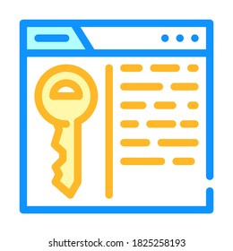 Tastenkombination zur Optimierung der Farbe Symbol-Vektorgrafik. Schlüsselzeichen zur Optimierung von Seo. einzelne Symbolillustration
