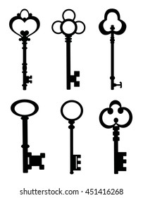 Key Set Black Isolated On White Stock Vector (Royalty Free) 451416268 ...