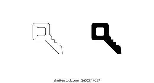 key set icon with white background vector stock illustration