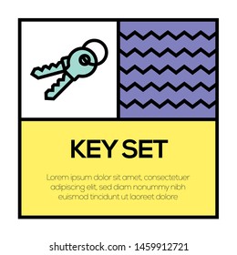KEY SET AND ILLUSTRATION ICON CONCEPT