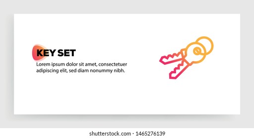KEY SET AND ILLUSTRATION ICON CONCEPT