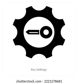 Configuración de clave y concepto de icono de clave de paso