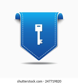Key Sign blue Vector Icon Design