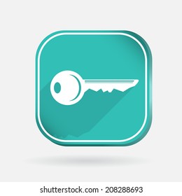 key sign. Color square icon