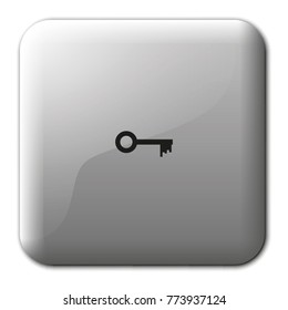 Key sign flat vector icon. Unlock tool symbol.
