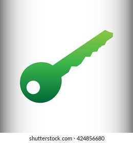 Key sign. Green gradient icon