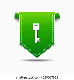 Key Sign Green Vector Icon Design