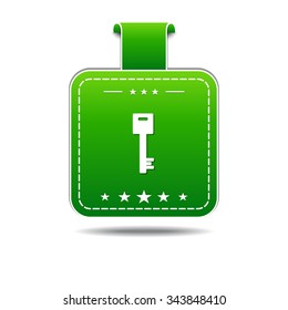Key Sign Green Vector Icon Design