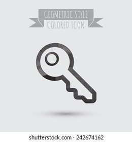 Key sign icon