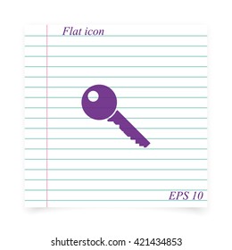 Key sign icon. 