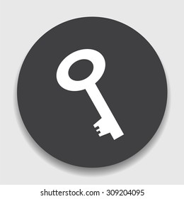 Key sign icon. Unlock button