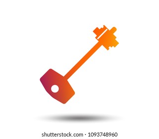 Key sign icon. Unlock tool symbol. Blurred gradient design element. Vivid graphic flat icon. Vector