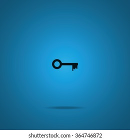 Key sign icon. Unlock tool symbol.