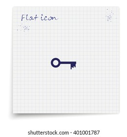 Key sign icon. Unlock tool symbol.