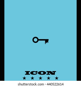 Key sign icon. Unlock tool symbol.