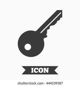 Key sign icon. Unlock tool symbol. Graphic design element. Flat key symbol on white background. Vector