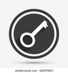 Key sign icon. Unlock tool symbol.