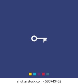 Key sign icon. Unlock tool symbol.