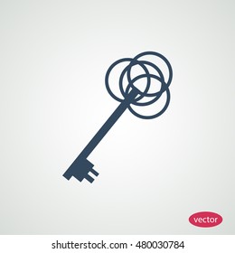 key sign icon, vector best flat icon, EPS