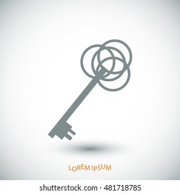 key sign icon, vector best flat icon, EPS