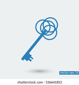 key sign icon, vector best flat icon, EPS