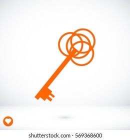 key sign icon, vector best flat icon, EPS