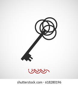 key sign icon, vector best flat icon, EPS