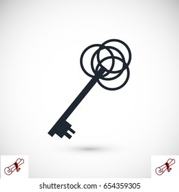 key sign icon, vector best flat icon, EPS