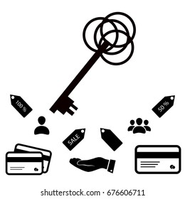 key sign icon, vector best flat icon, EPS