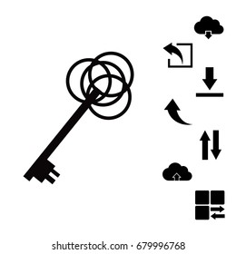 key sign icon, vector best flat icon, EPS