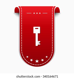 Key Sign Red Vector Icon Design