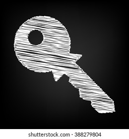 Key sign. Scribble effect