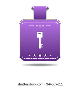 Key Sign Violet Vector Icon Design