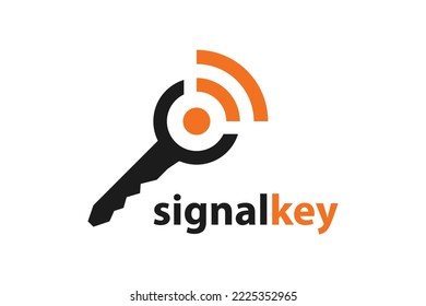 Key and signal concept. Very suitable for symbol, logo, company nyame, brand name, personal name, icon and many more.