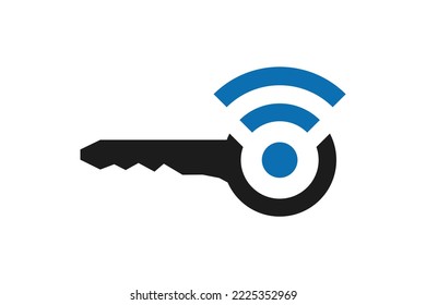 Key and signal concept. Very suitable for symbol, logo, company nyame, brand name, personal name, icon and many more.