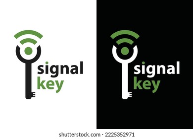 Key and signal concept. Very suitable for symbol, logo, company nyame, brand name, personal name, icon and many more.