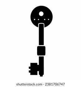 Key silhouette black, vector illustration eps10