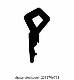 Key silhouette black, vector illustration eps10