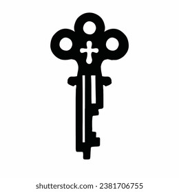 Silueta clave negra, ilustración vectorial eps10