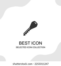 diseño vectorial de icono de silueta clave