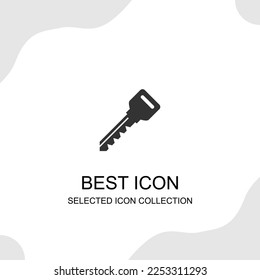 diseño vectorial de icono de silueta clave
