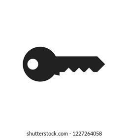 Key silhouette icon, Vector illustration