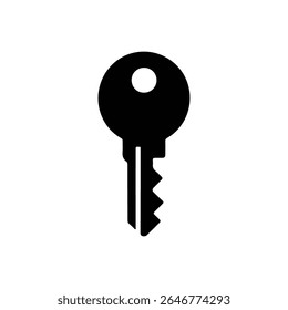 Key silhouette icon vector isolated on white background